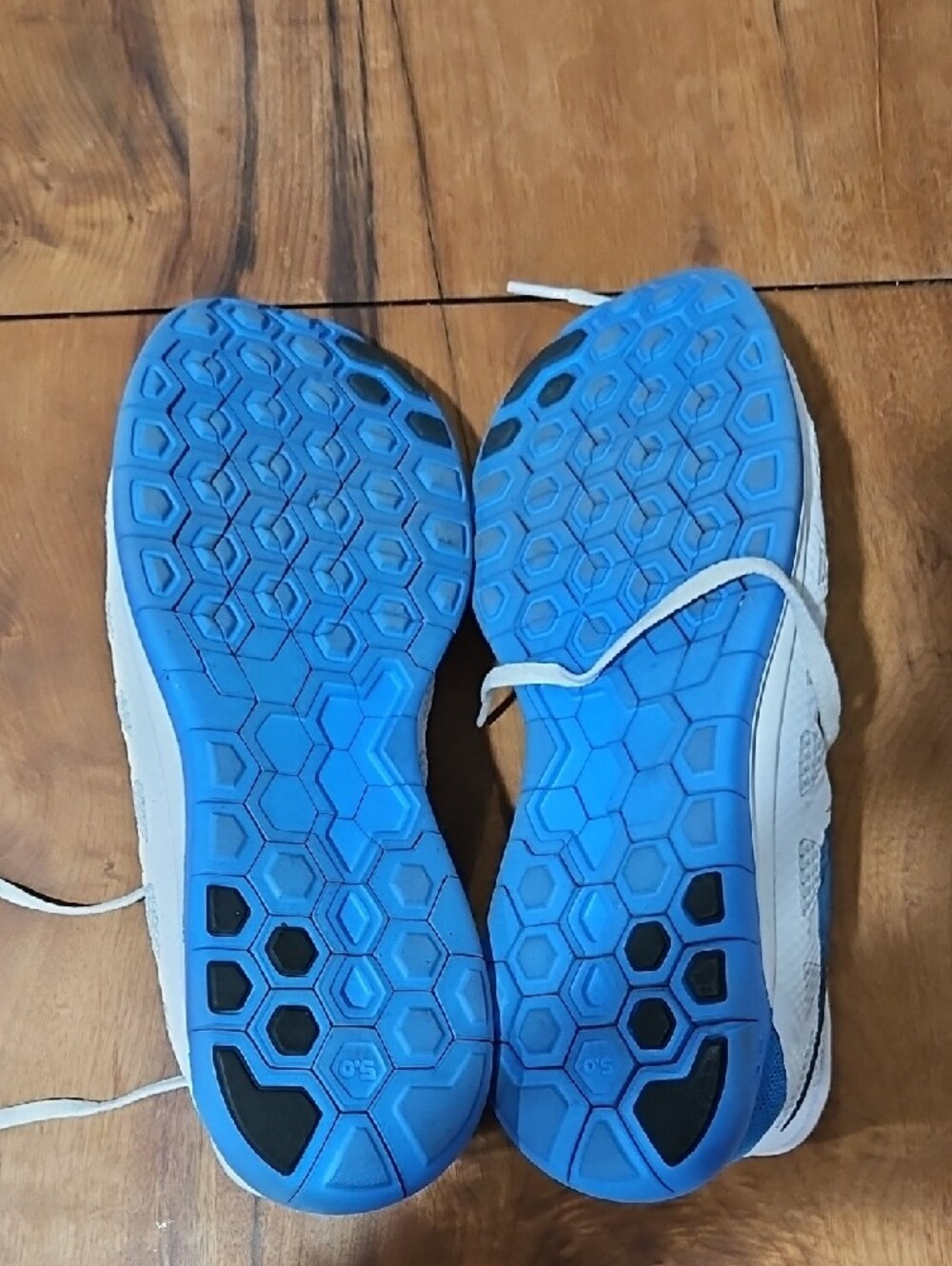 Nike Free Run 5.0 White and Blue Men's Running Training Sneakers Size 10 Clean - Picture 6 of 6
